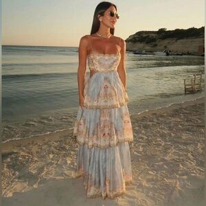 ZIMMERMANN Daylight Floral Tiered Maxi Dress